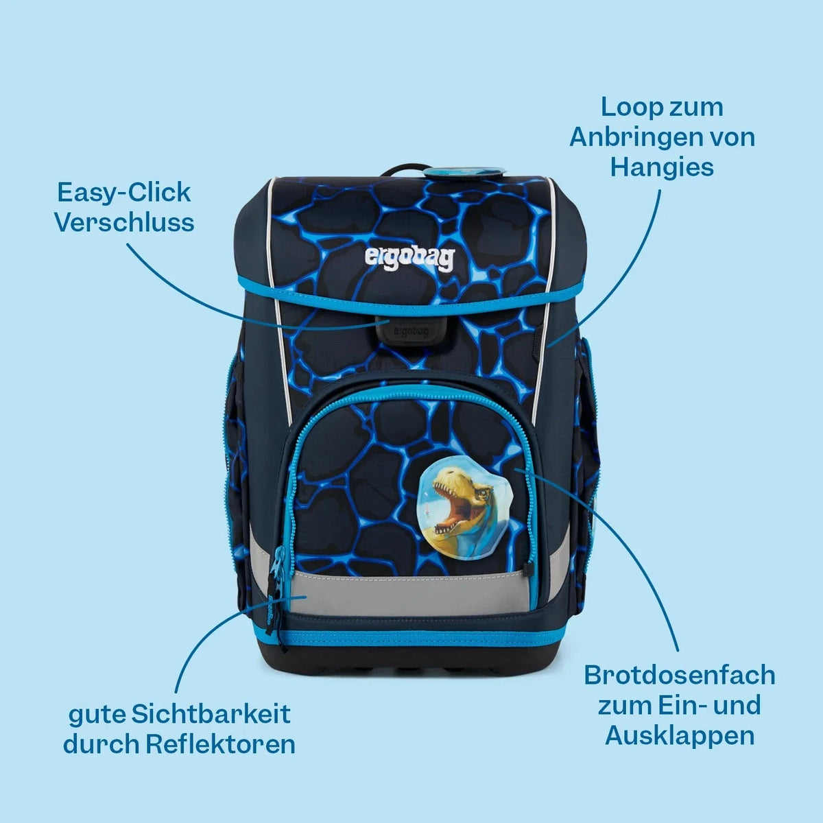 Ergobag - مجموعة حقائب المدرسة cubo Beary Fast Lane