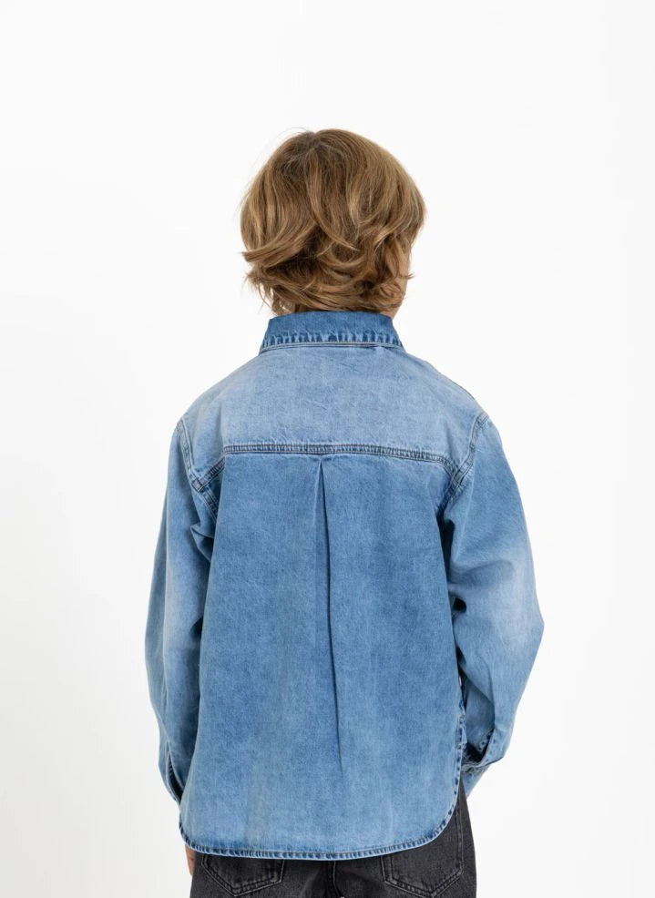 Hundred Pieces - Enzo Denim قميص | دينيم فاتح