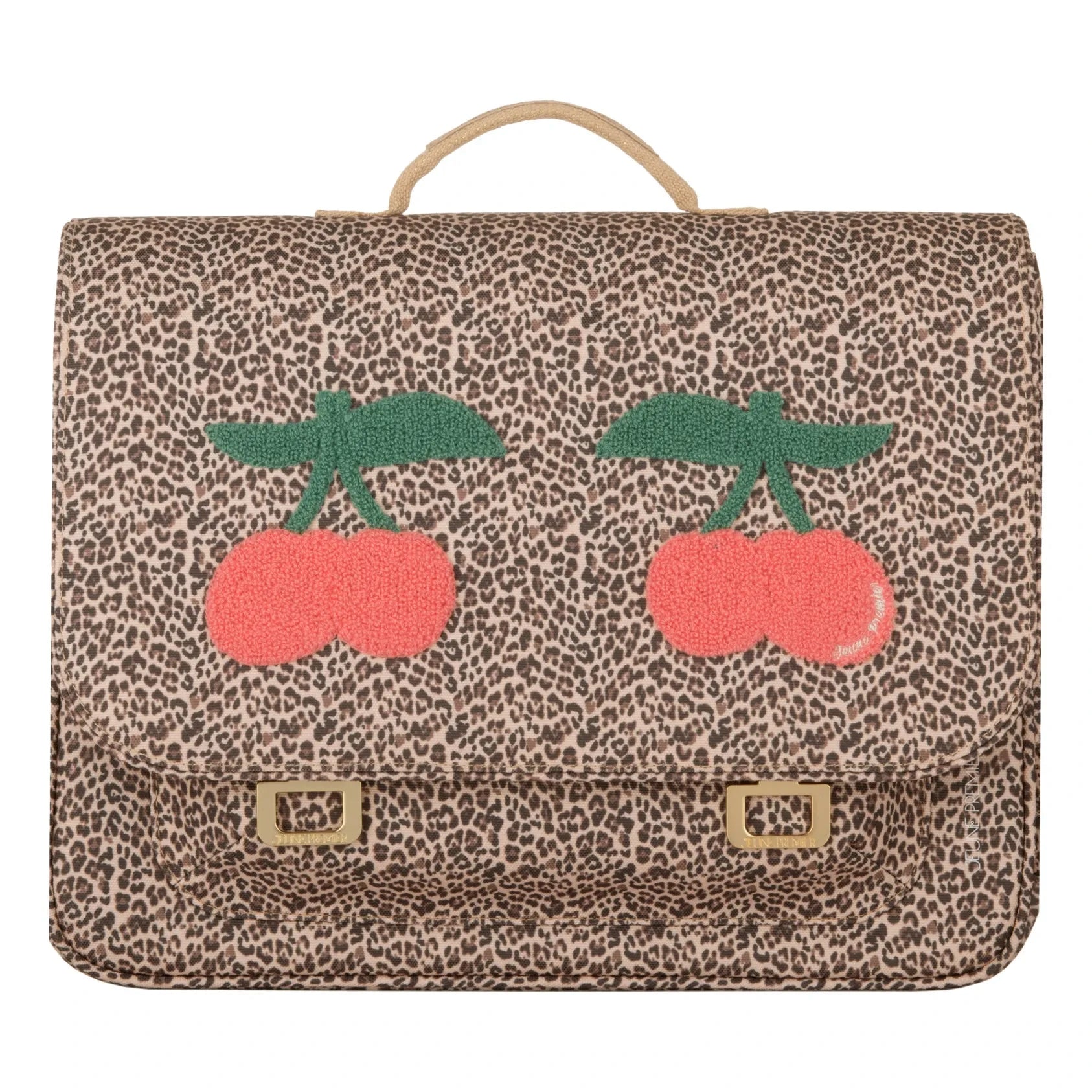 Jeune Premier - Midi Leopard Cherry Shoulder Bag | Beige