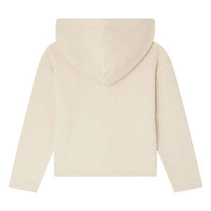 Bonpoint - Carmine Organik Pamuklu Kapüşonlu Sweatshirt | Chalk