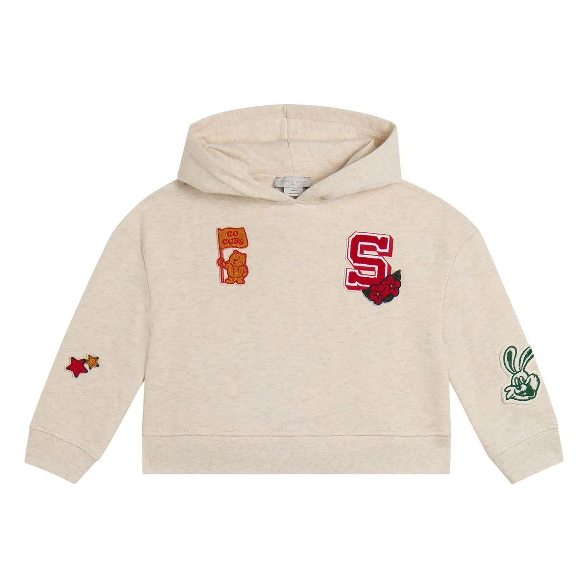 Stella McCartney Kids - Sudadera con parches | Beige jaspeado