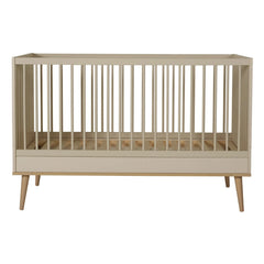 Quax - Flow Eiche Babybett 70 x 140 cm | Clay