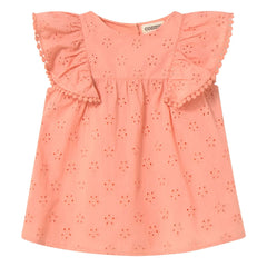 Cozmo - Sophia besticktes Kleid | Koralle