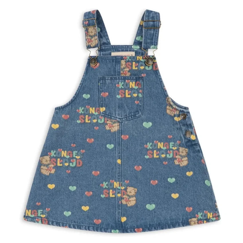 Konges Sløjd - Vestido vaquero Magot Bear, algodón orgánico | Azul