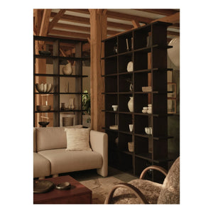 Ferm Living - FSC Blur Storage Beistelltisch mit Holzschublade | Dunkles Holz