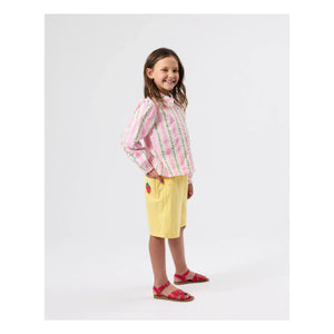 Goldie + Ace – Flache Jeansshorts | Gelb