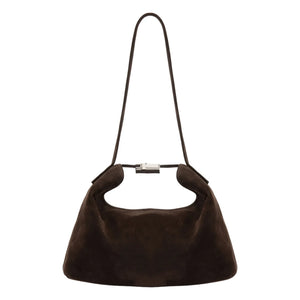 BY FAR - Bea Suede Bag | Brown