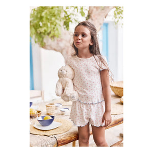 Tartine et Chocolat - Kısa Çiçekli Pijama | Ekru