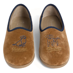 Bonpoint - Gib Samtpantoffeln | Beige