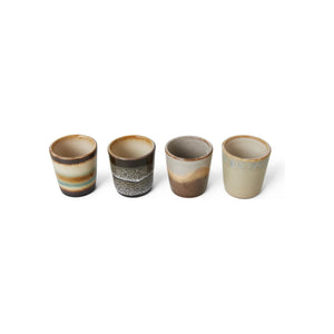 HKliving - Eierbecher aus Steingut, 4er-Set
