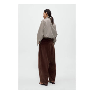 Cordera - Bol Fit Kadife Pantolon | Kahverengi
