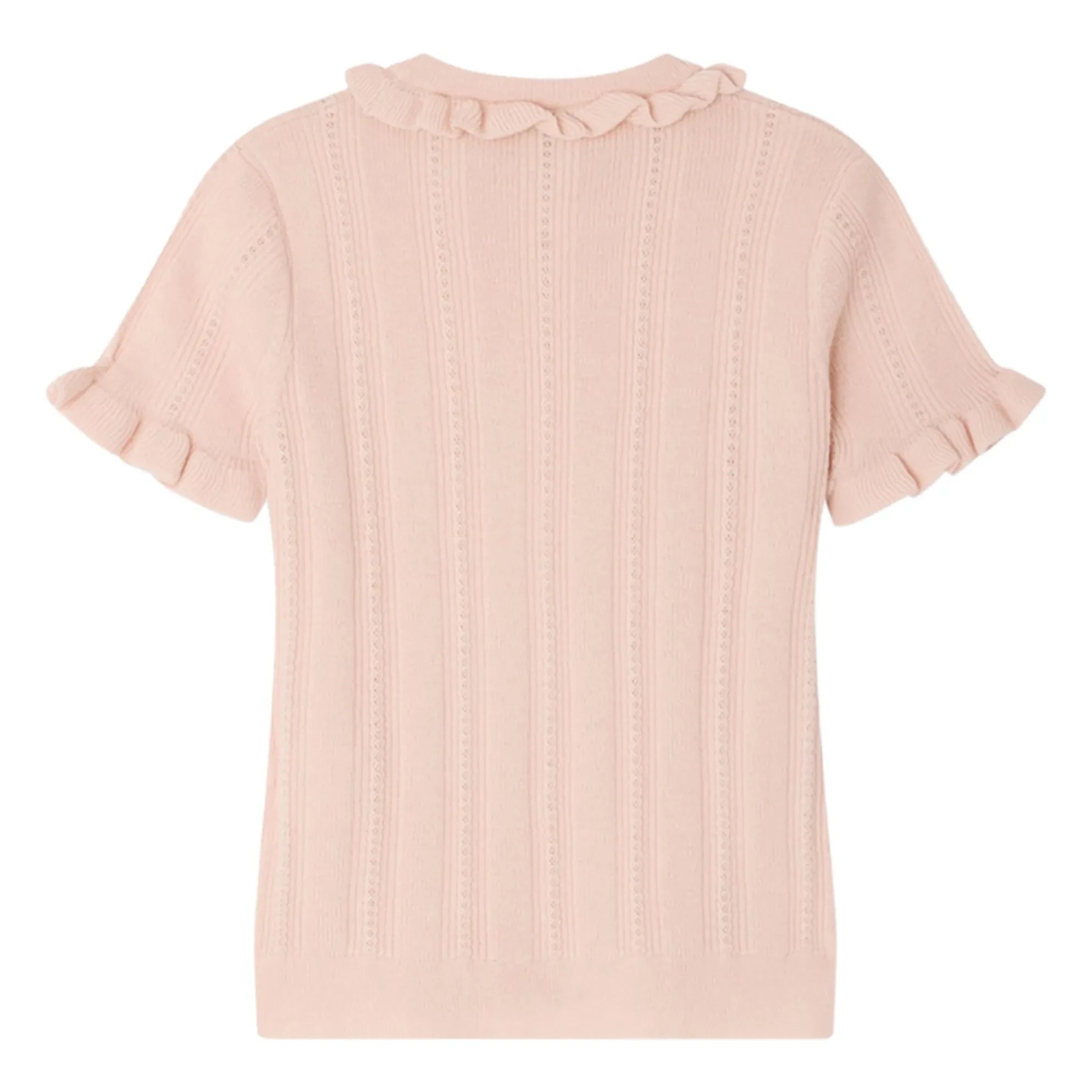 Bonpoint - Lucie Wool Thin Knit T-shirt | Powder Pink
