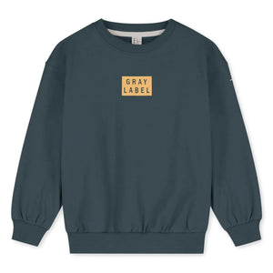 Gray Label - Gri Etiket Organik Pamuk Sweatshirt | Gri mavi
