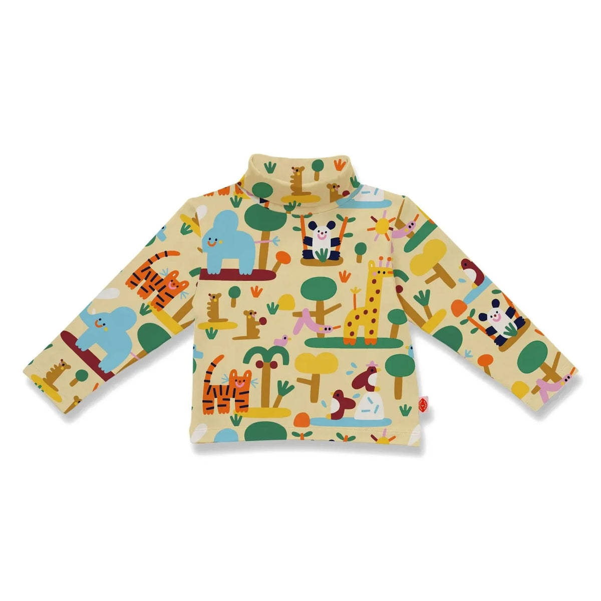 Halcyon Nights - Zoo Rollkragenpullover aus Bio-Baumwolle | Hellgelb