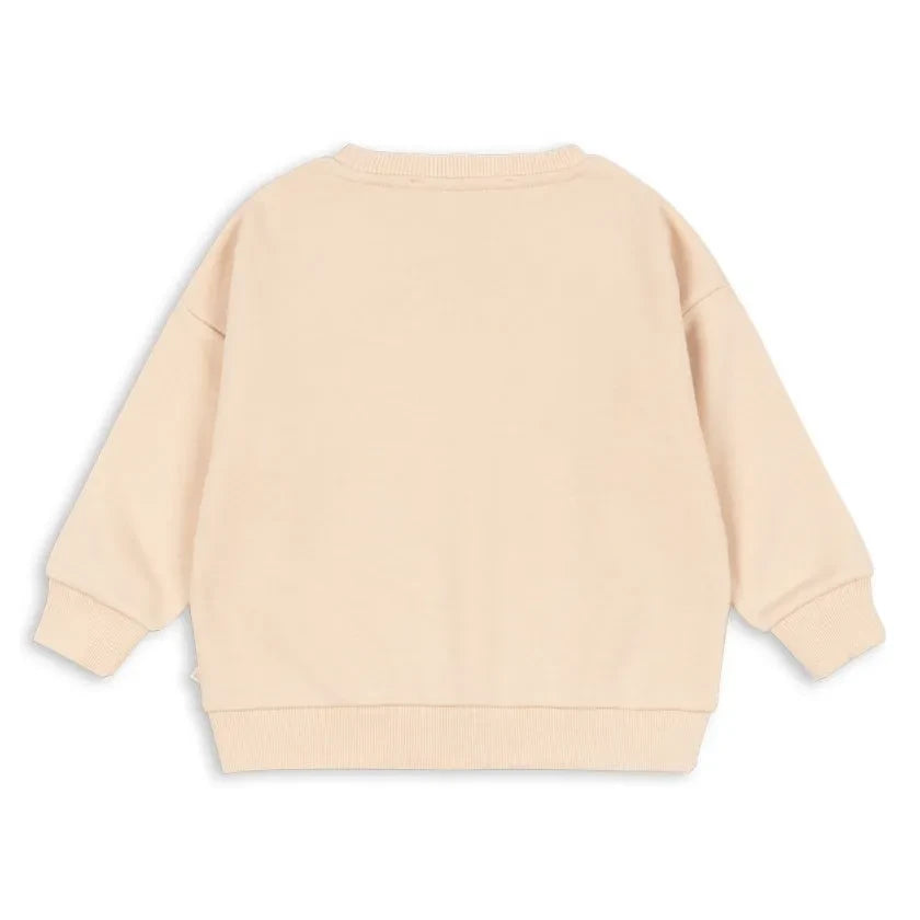 Konges Sløjd - Sudadera Lou Bella Fortuna de Algodón Orgánico con Lentejuelas | Crema