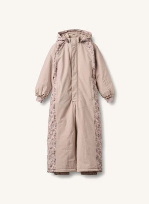Wheat - Melte Fleurs Skioverall aus recycelten Fasern | Hellrosa
