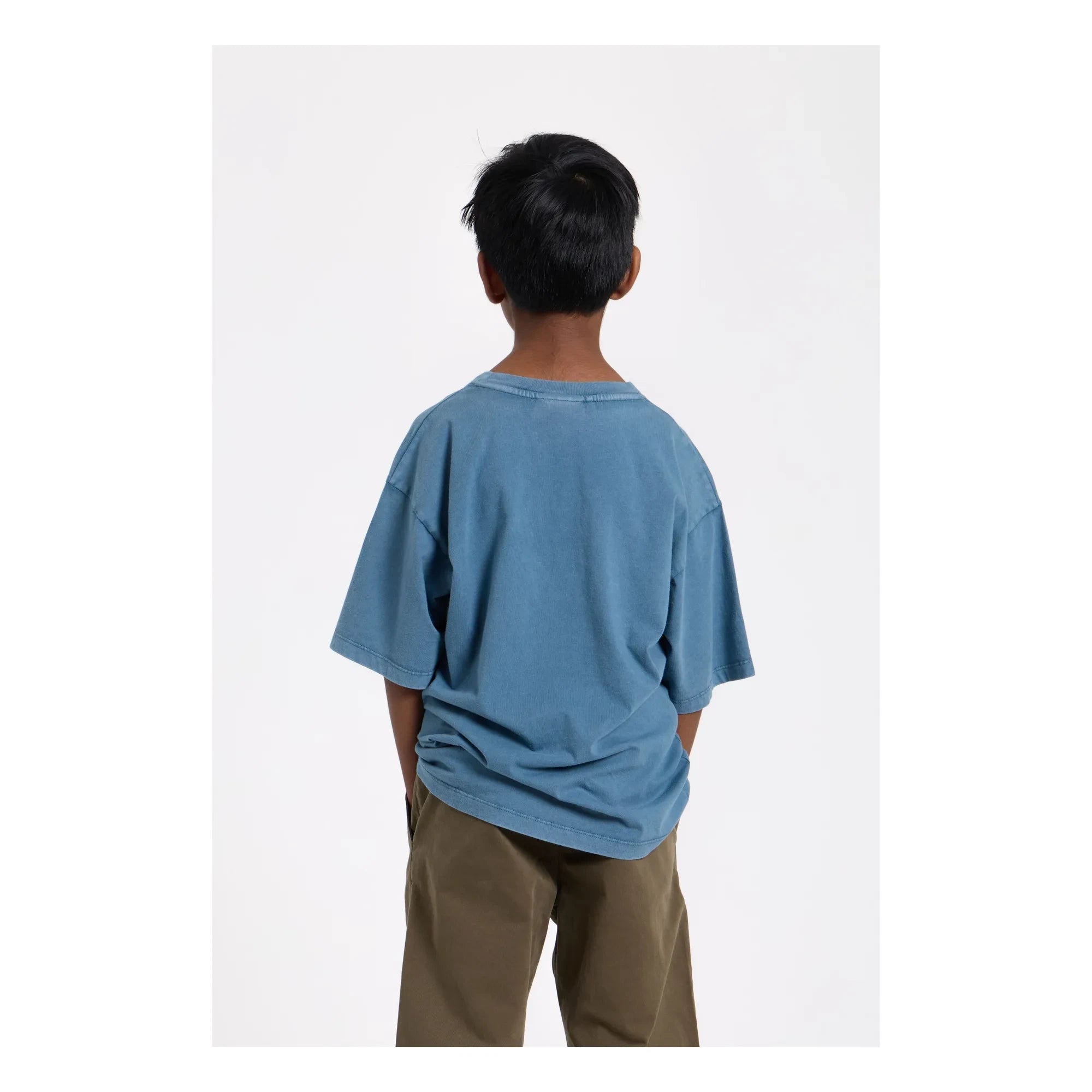Hundred Pieces - Camiseta de algodón orgánico Finn | Azul