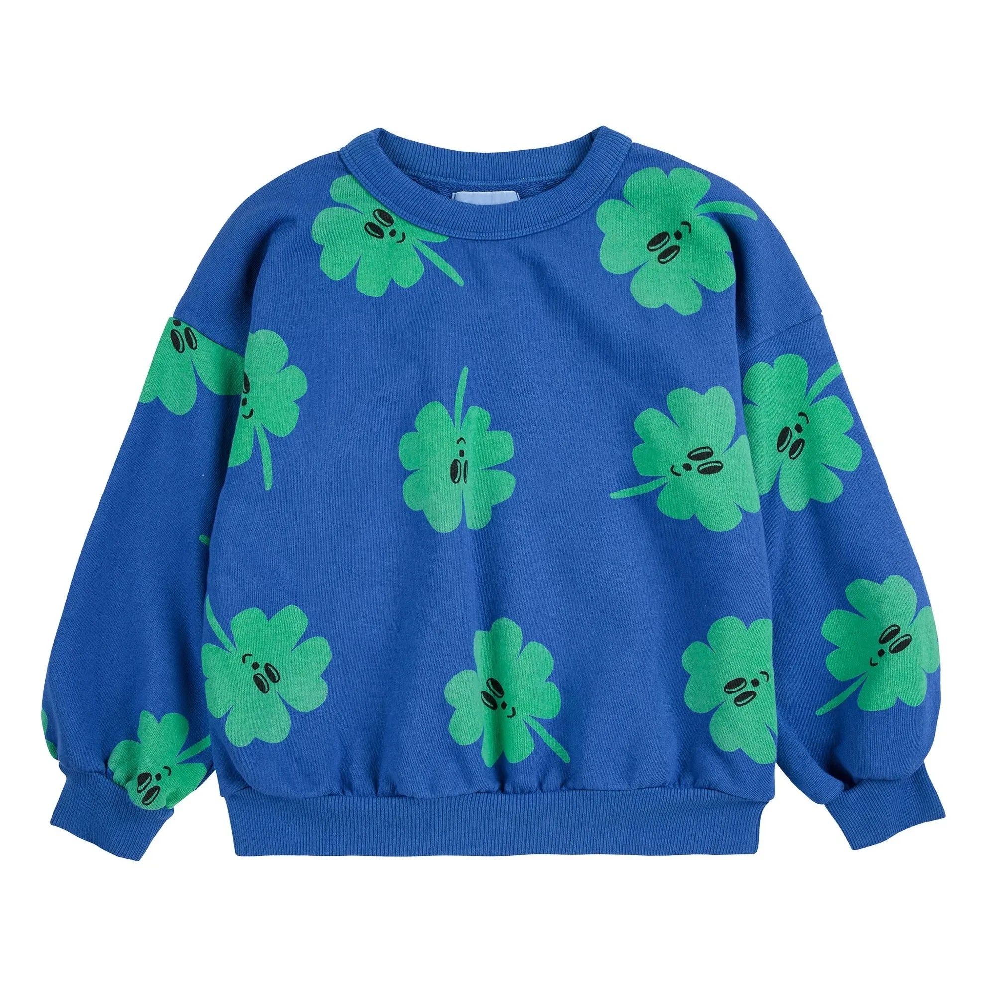 Bobo Choses - Trèfles organik pamuk sweatshirt | Mavi