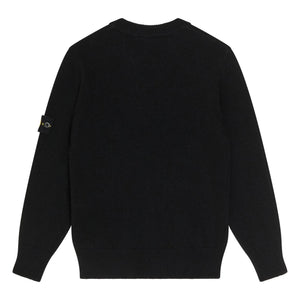 Stone Island - Logo Yün Kazak | Siyah