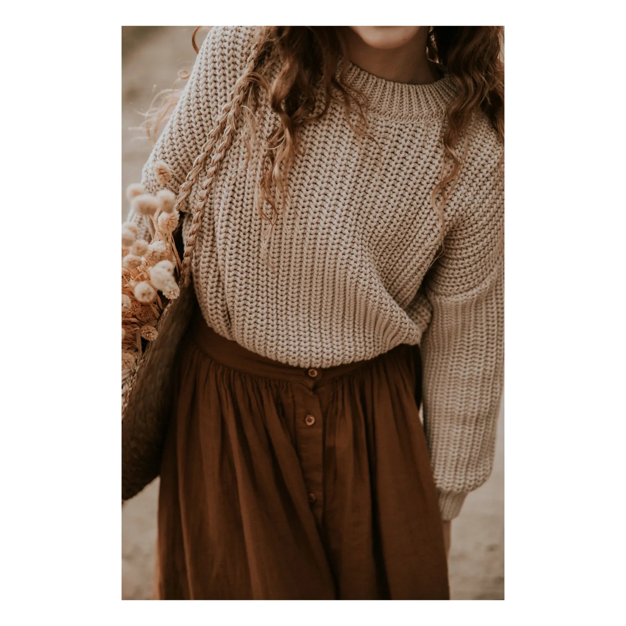 Yuki - Thick Organic Cotton Sweater | Ecru