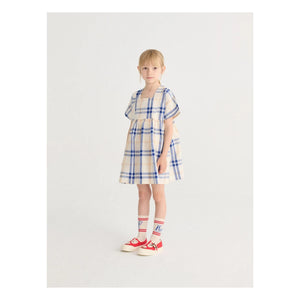 Bobo Choses - Tartan Bio-Baumwollkleid | Ecru