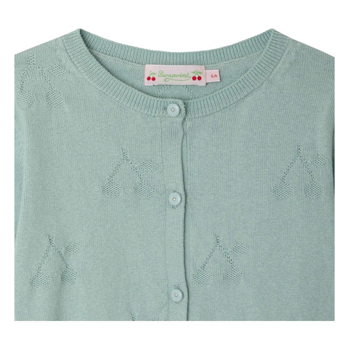 Bonpoint - Pointelle Lysia Organic Cotton Cardigan | Celadon