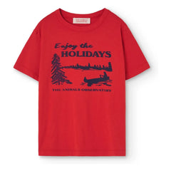 The Animals Observatory - Rooster Holidays T-Shirt | Rot