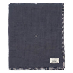 Editions Aimable - Pablo quilted blanket | Night Blue Gauze
