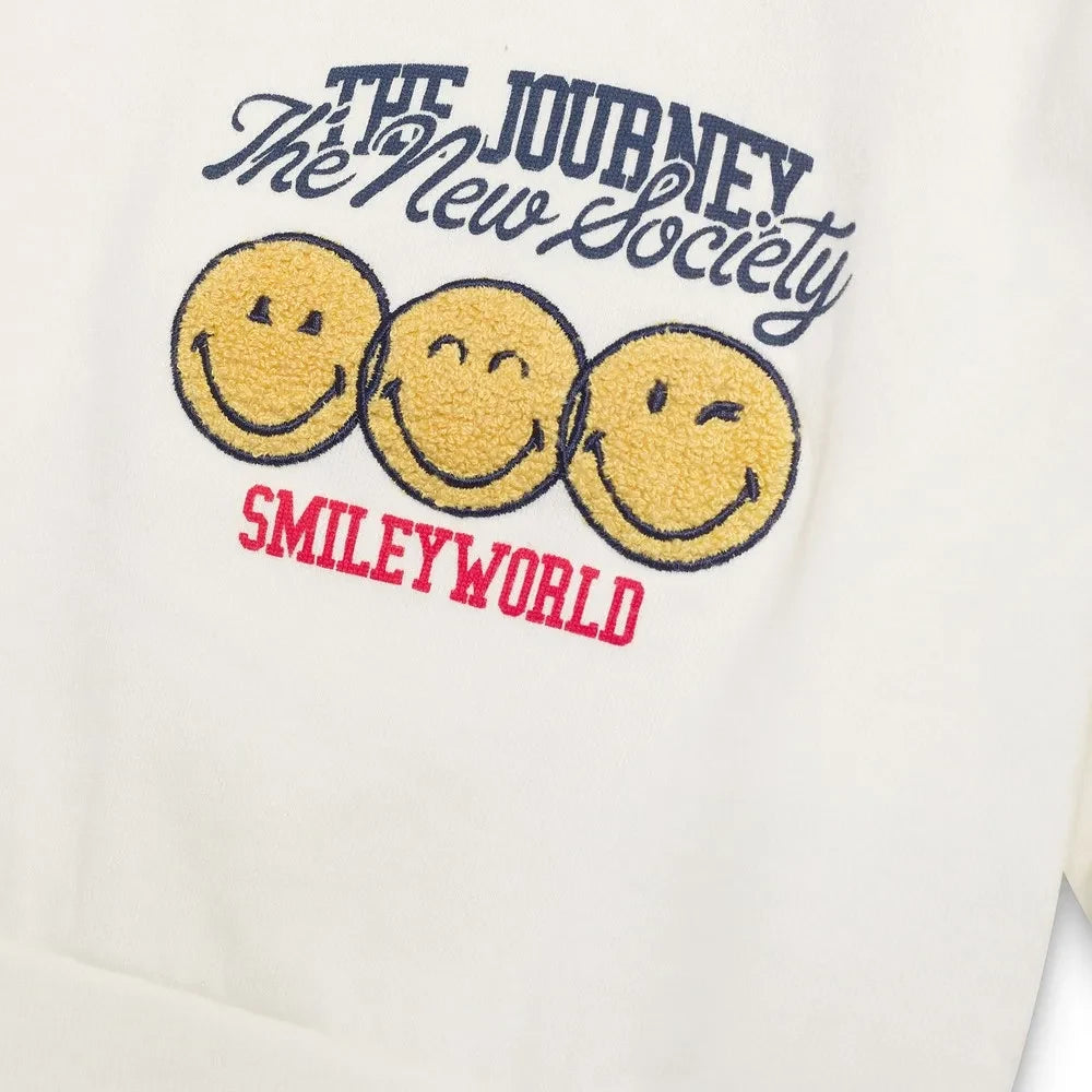 the new society - Bebek Gülücük Sweatshirt | Beyaz