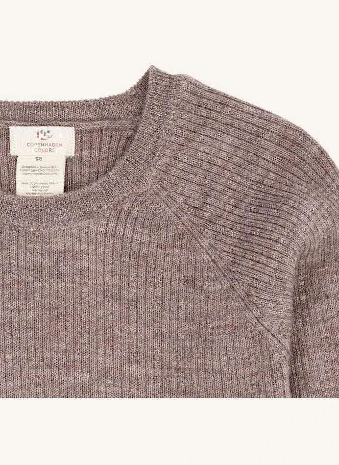 Copenhagen Colors - Classic Merino Wool Sweater | Taupe Brown