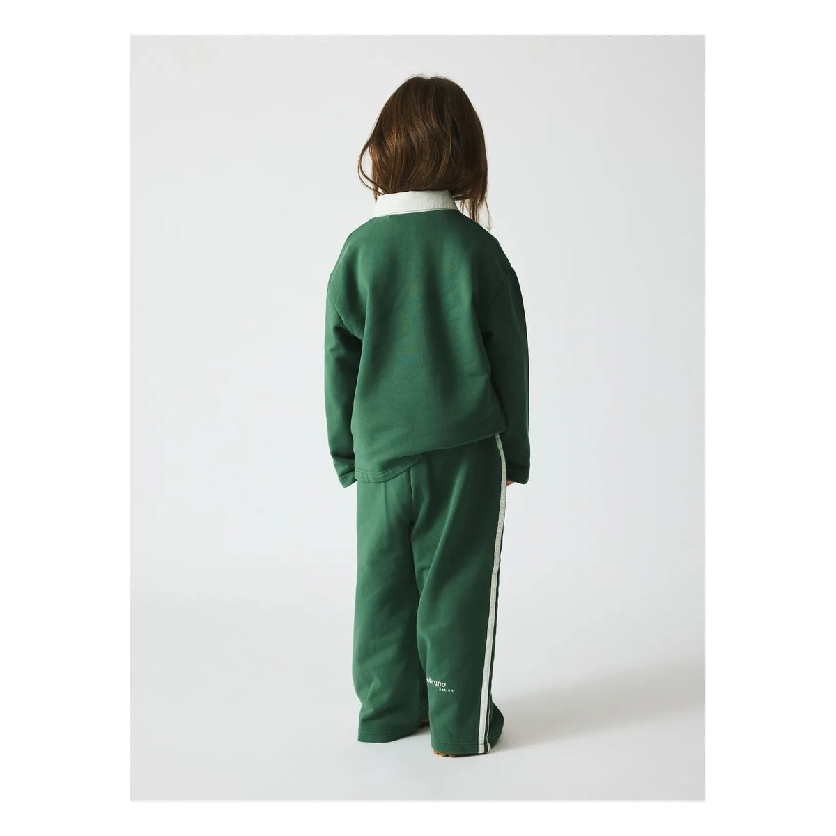 brunobruno nation - Dana Polo-Kragen-Pullover aus Bio-Baumwolle | Grün