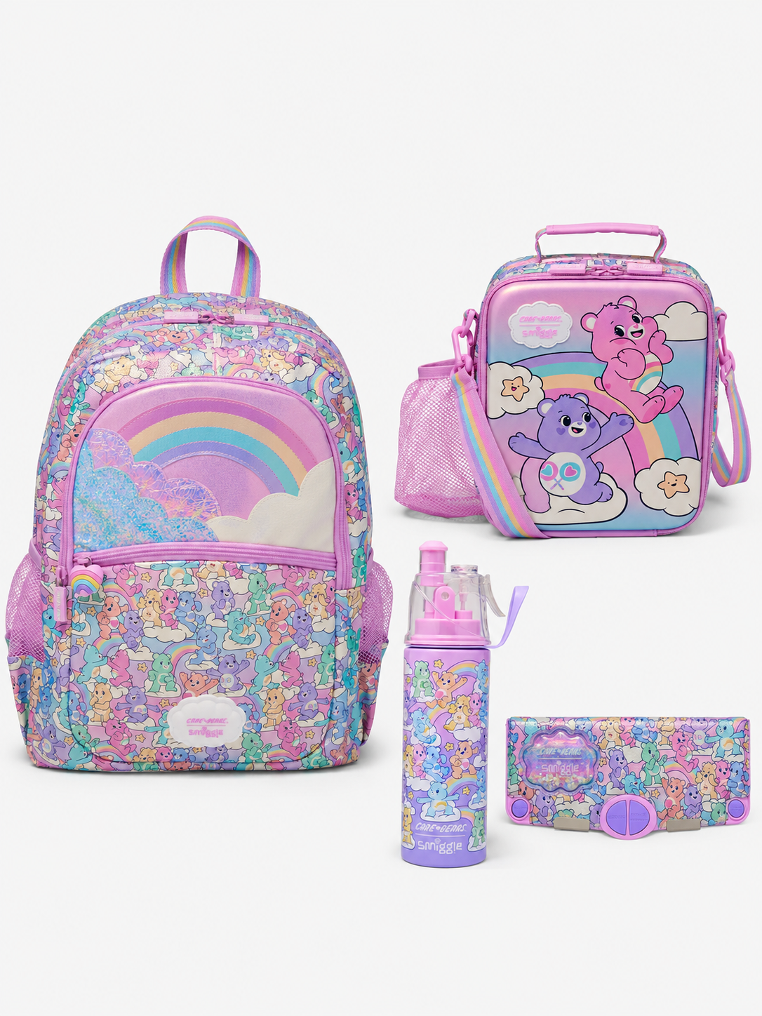 Smiggle - Care Bears 4'lü Okul Çanta Seti