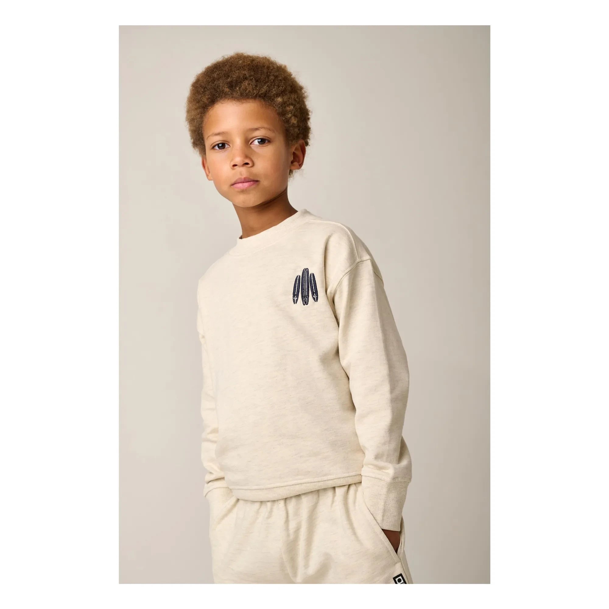 Tumble N'Dry - Oversize Seashore Bio-Baumwoll Sweatshirt | Heather white
