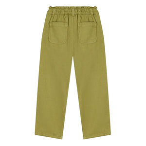 Petit Bateau - Pantalón de sarga con cordón en la cintura | Verde oliva