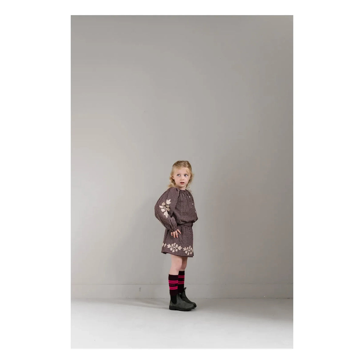 Jenest - Coco Carreaux embroidered blouse | Burgundy