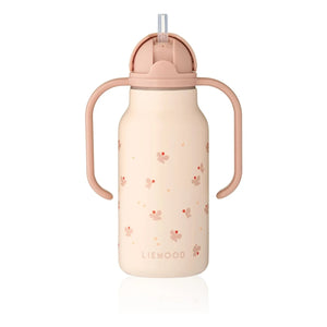 Liewood - Kimmie paslanmaz çelik su şişesi - 250 ml | Mini Butterfly/Apple blossom