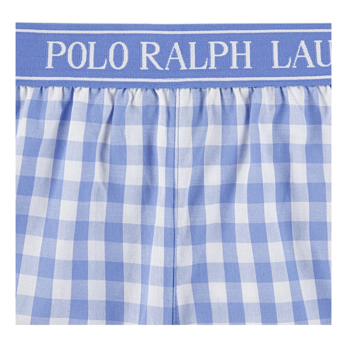 Ralph Lauren - Ekose Tişört ve Şort Pijamaları | Açık Mavi