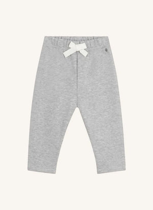 Petit Bateau - Düz Polar Pantolon | Koyu gri melanj