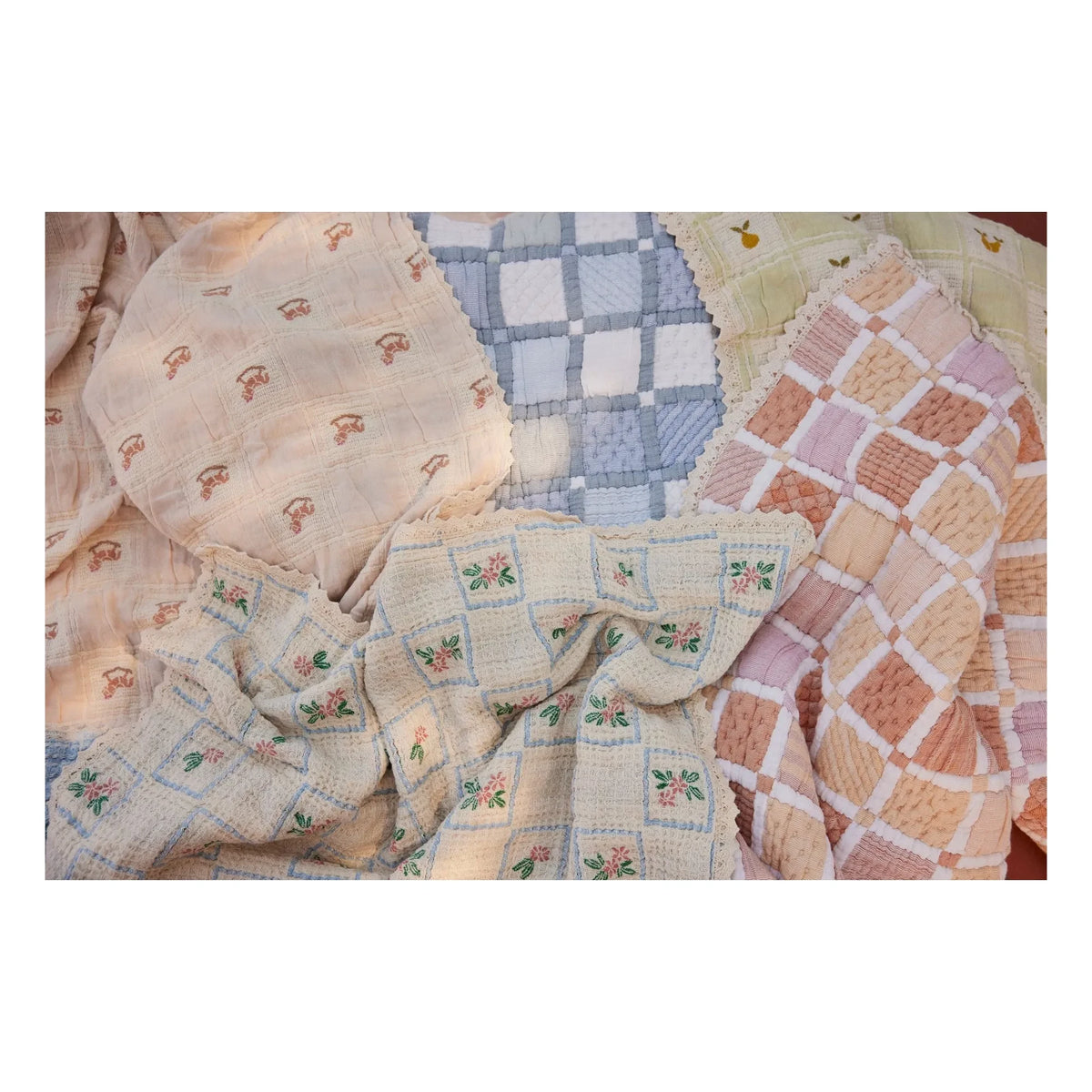 Bebe Organic - Schaukelpferd Bio-Baumwolldecke | Dusty Pink