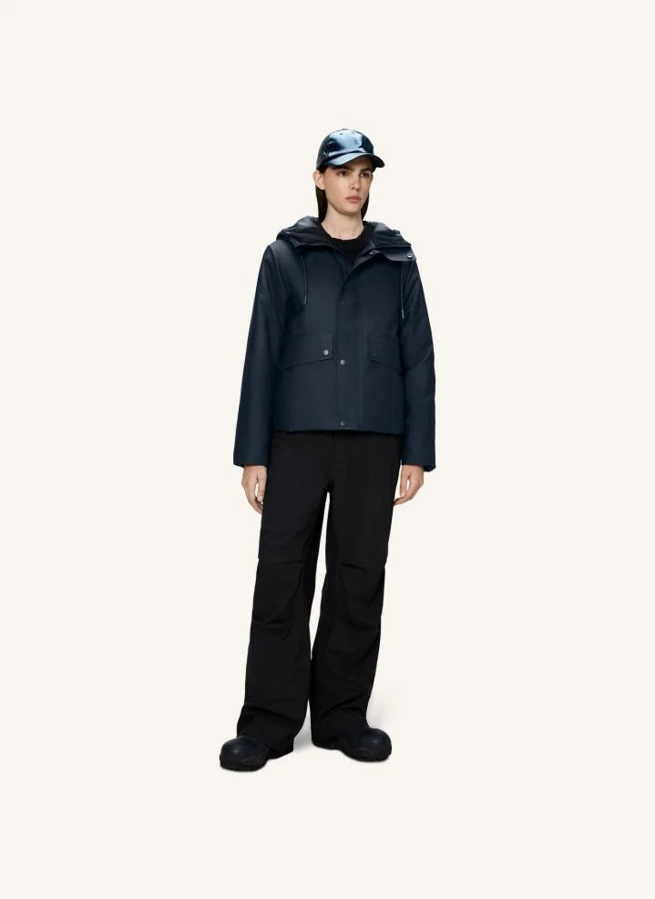 Rains - Nome Kısa Parka Mont W3T3 | Lacivert