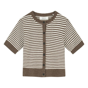 Skall Studio - Carmine Stripes Merino Wool Cardigan | Brown