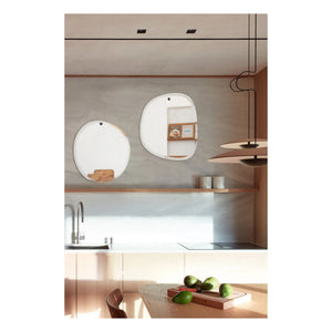 M Nuance - Ekstra İnce Pahlı Ayna - Rastgele Yuvarlak Form 47x50 cm