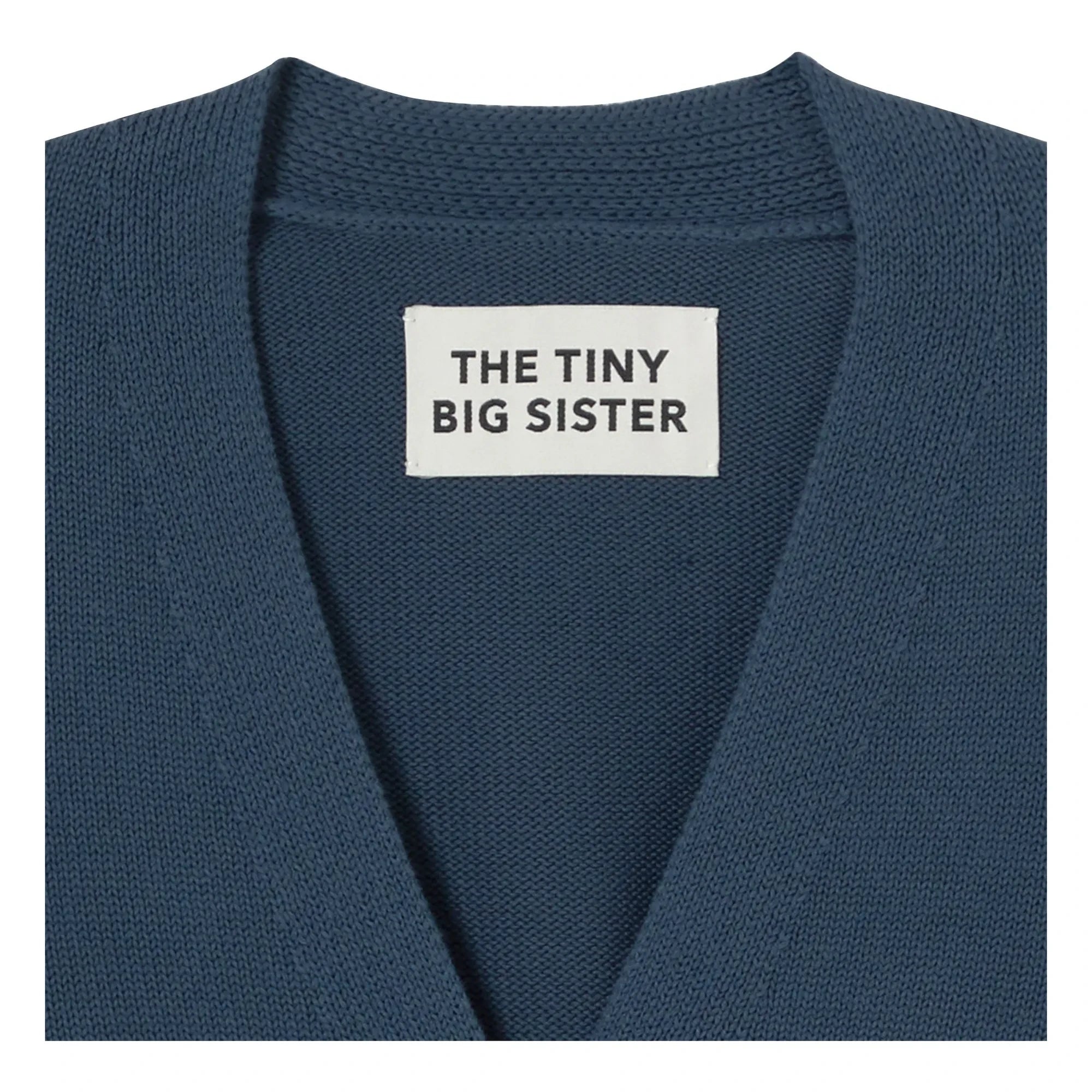 The Tiny Big Sister - Baumwoll-Schwan-Strickjacke | Marineblau
