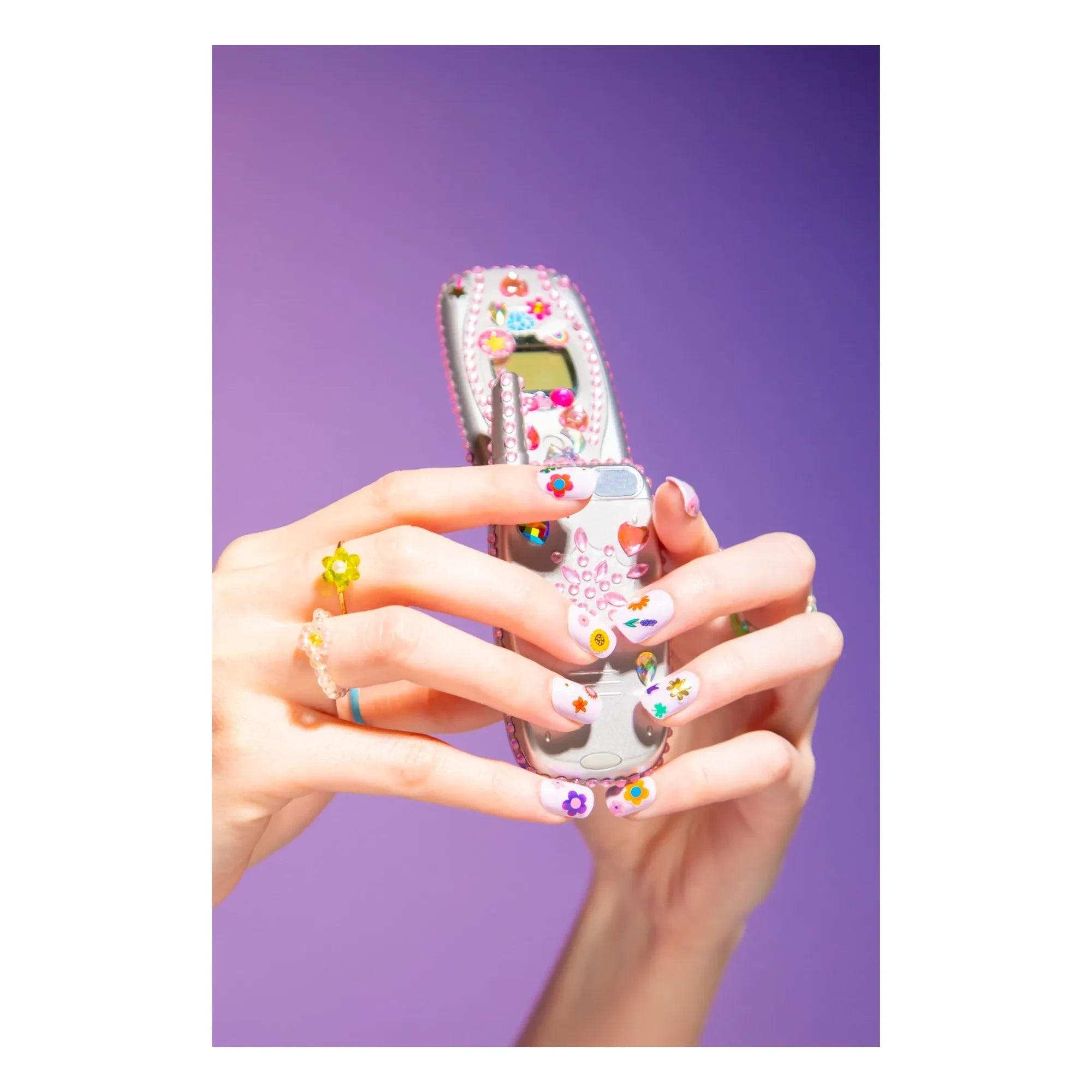 Omy - Adhesivos florales para uñas