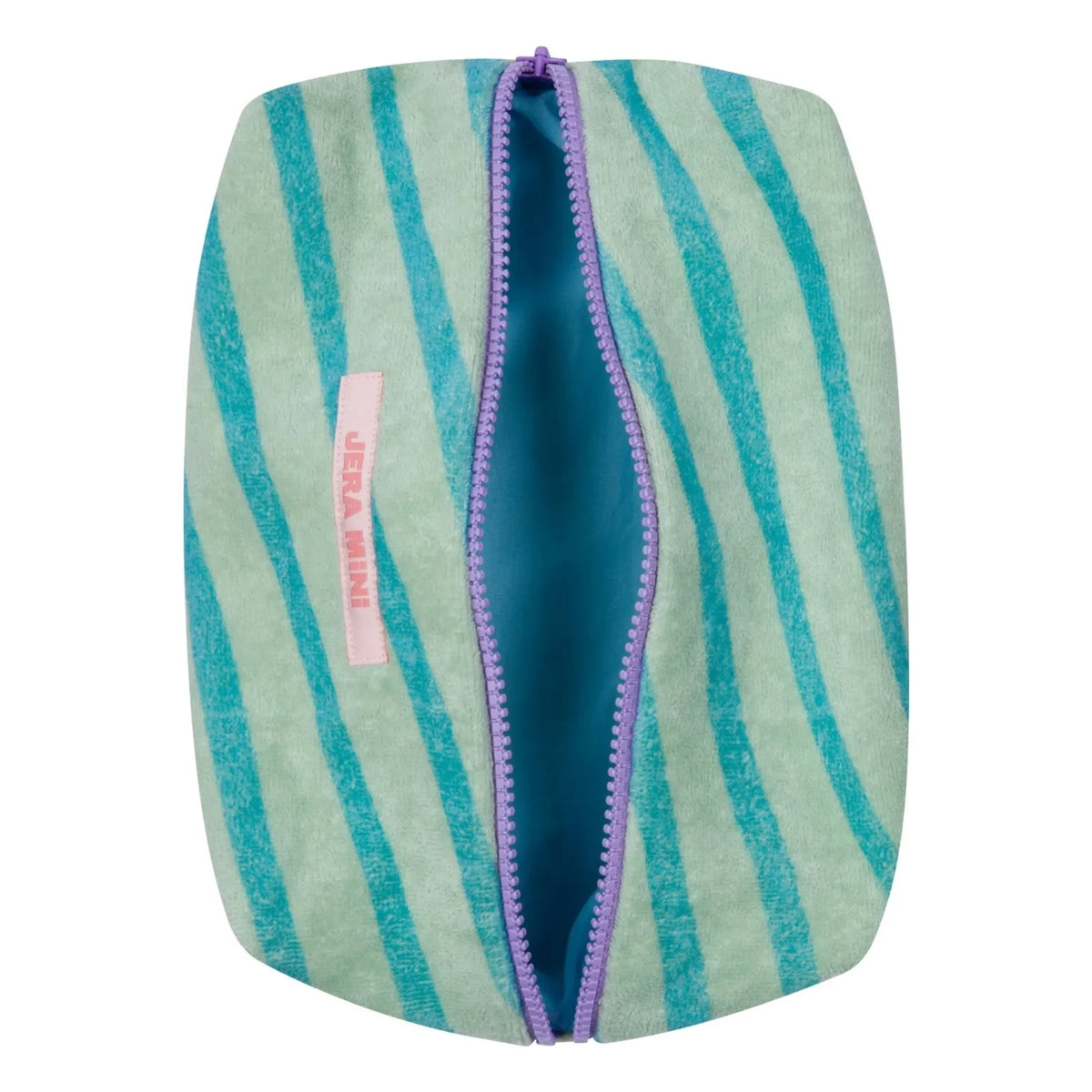 Jera Mini - Striped Towel Cosmetic Bag | Light blue