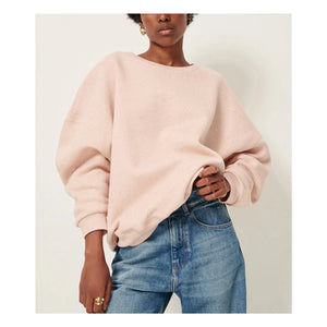 Sessùn - Sudadera Chebbi Oversize de algodón orgánico y reciclado | Rosa jaspeado