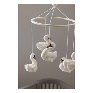 Sebra - Mobile Swans | White