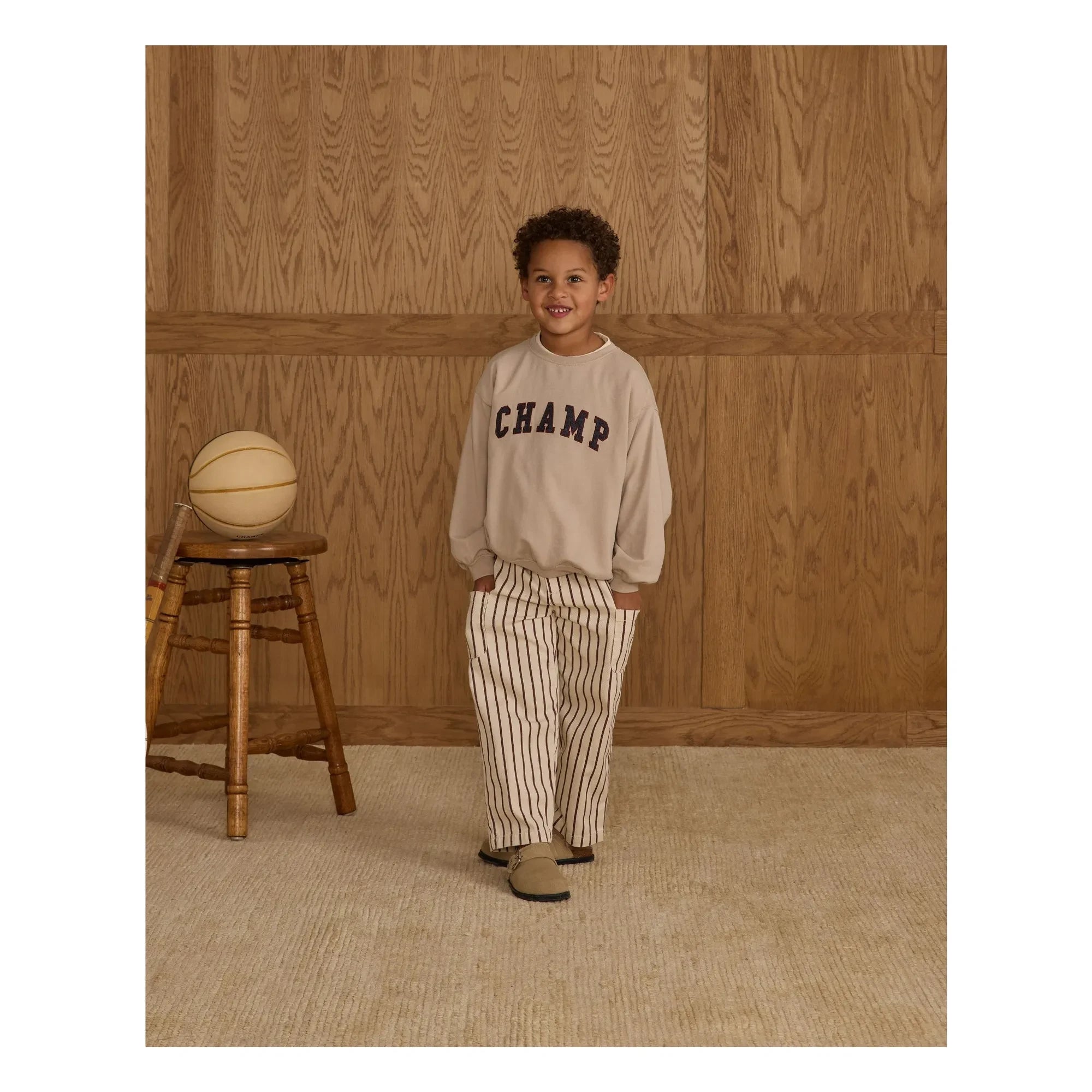Rylee + Cru - Cargo Pants Striped | Ecru
