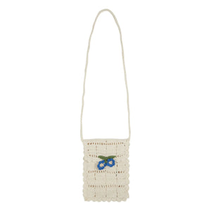 Emile et Ida - Floral Crochet Shoulder Bag | Cream