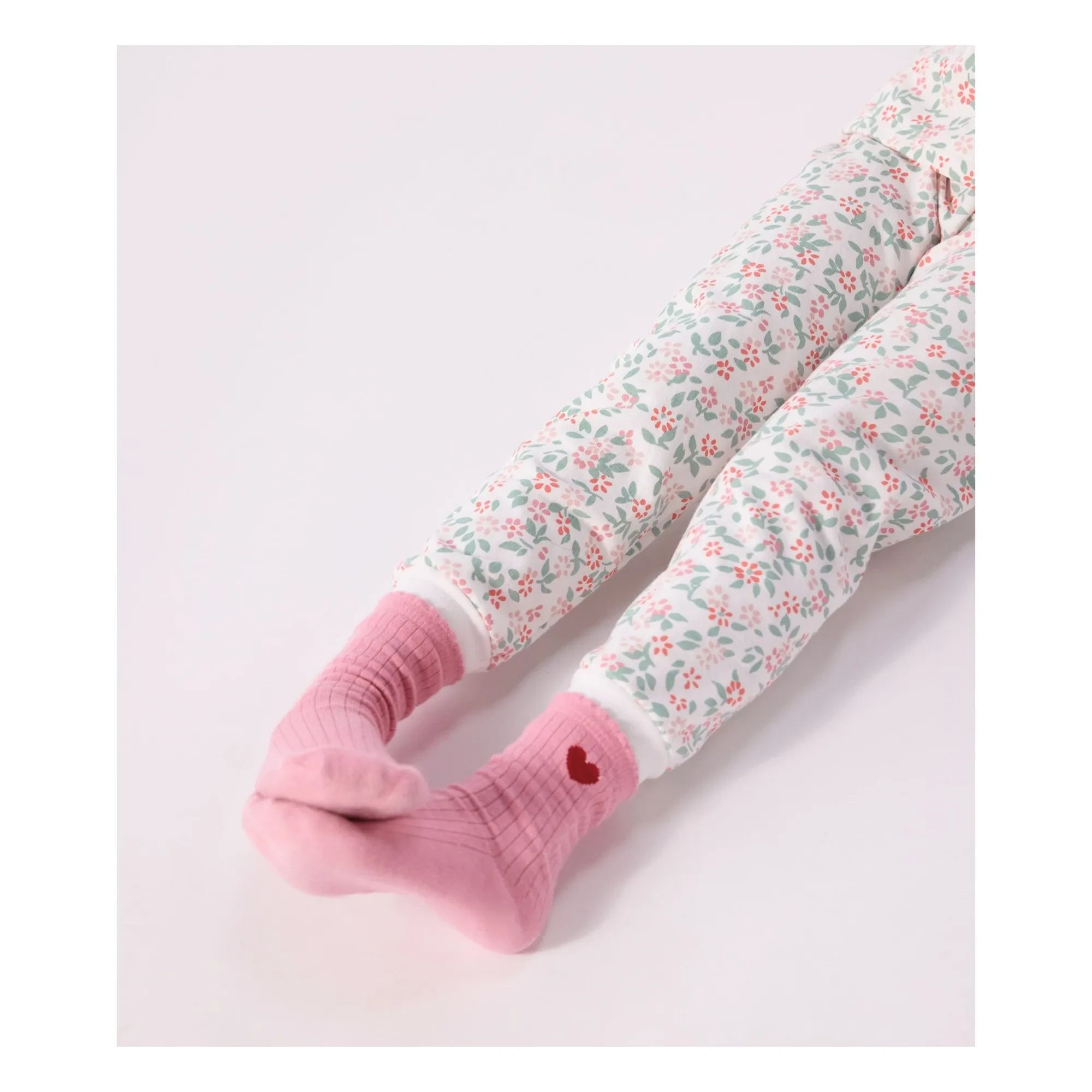 Petit Bateau - Calcetines de corazón | Rosa